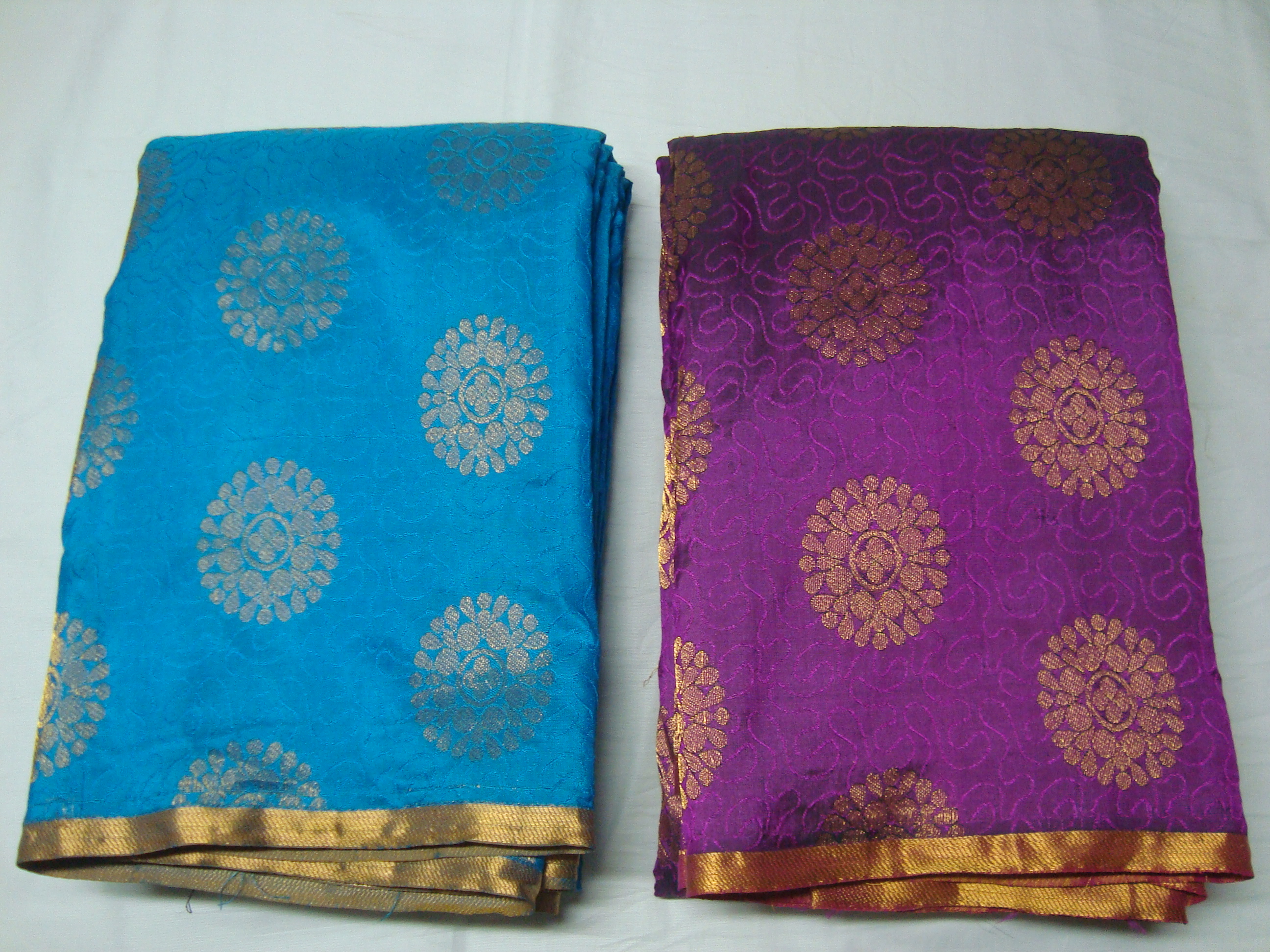 Manufacturers Exporters and Wholesale Suppliers of Embosed Pure Silks Sarees Salem Tamil Nadu
